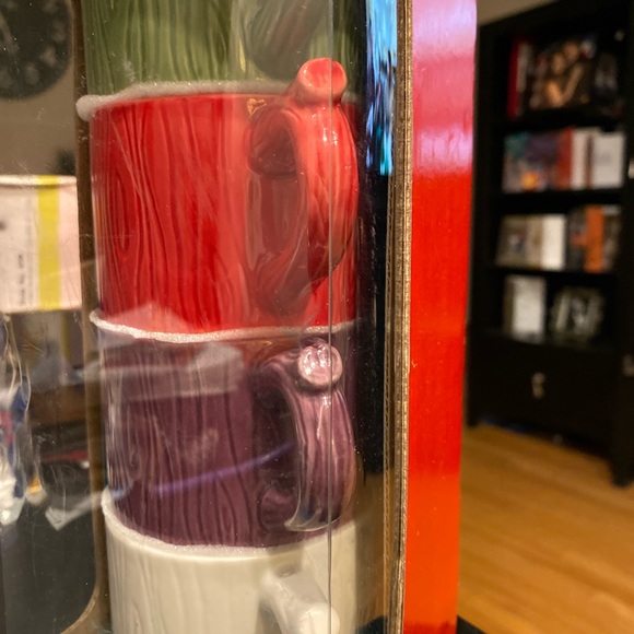 Stoneware Mug Set, 7oz, New in Box, “Forest Trees” Pattern, Set of 4 - Picture 7 of 9